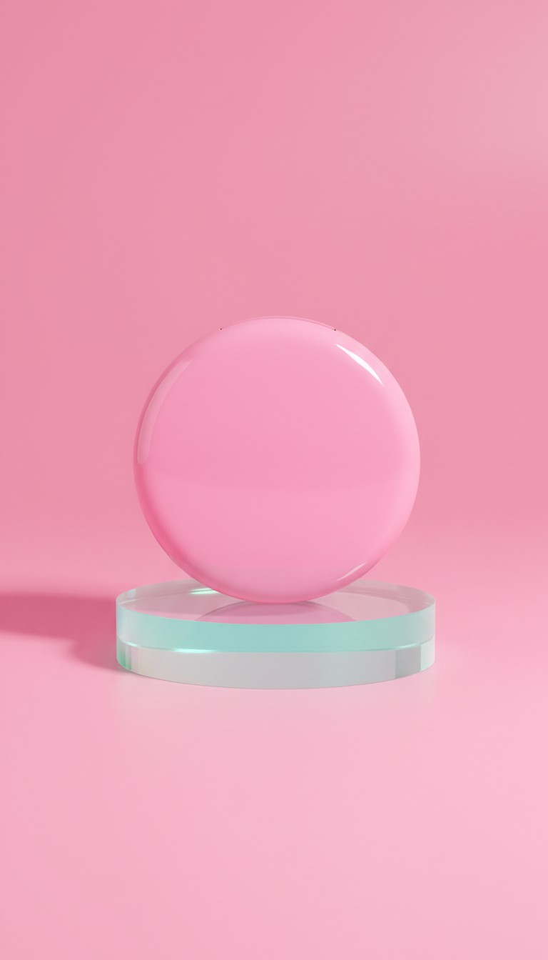 Candy-Pink Compact Mirror