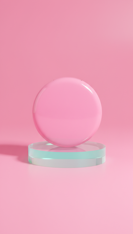 Candy-Pink Compact Mirror