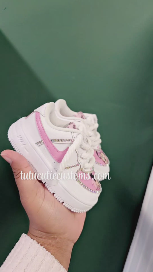 Pink Minnie Bling Air Force 1's