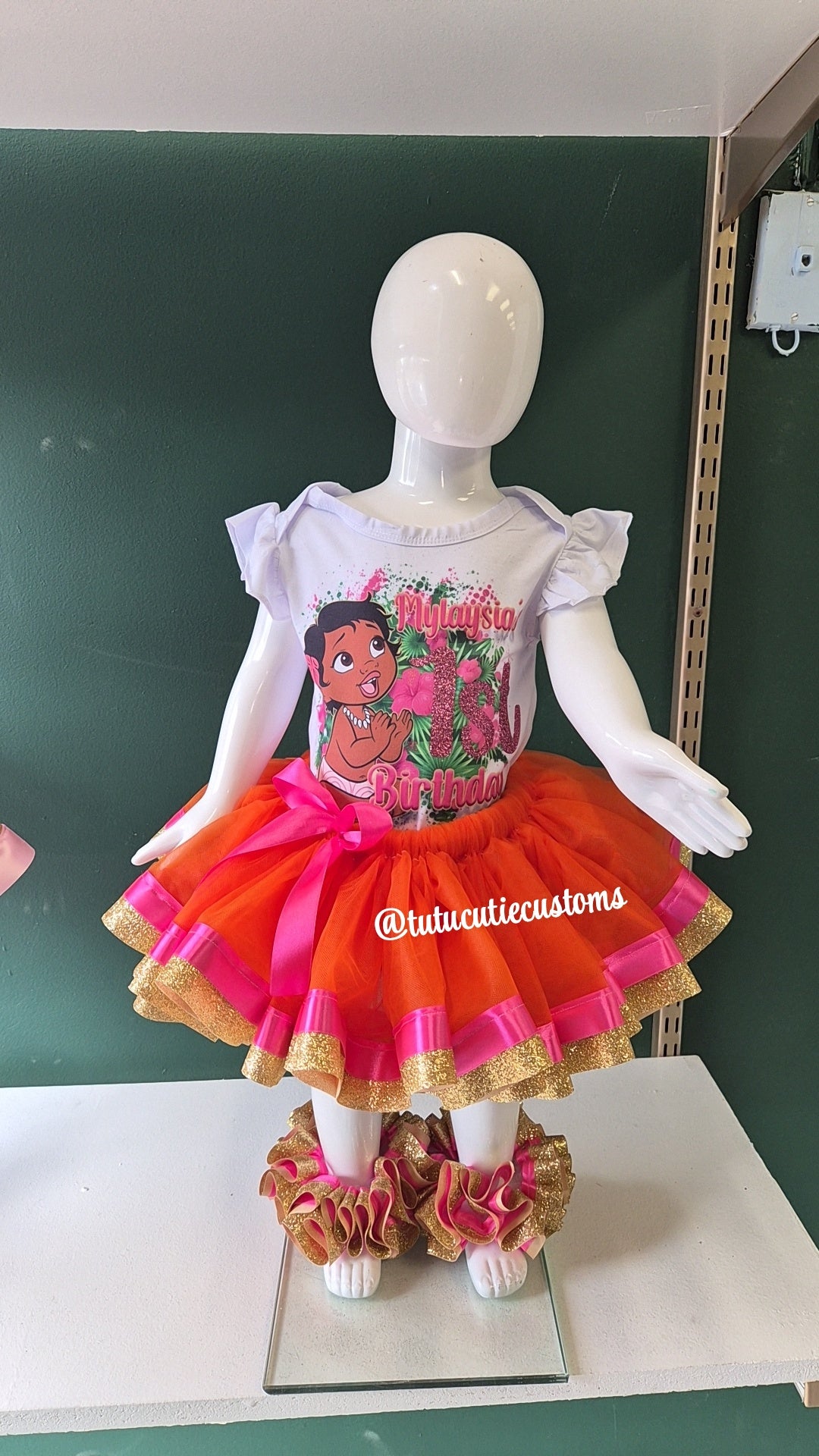 Moana Ribbon Trim Tutu Set